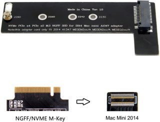 KARTA KONWERTERA M.2 NGFF M-Key NVME SSD do MACBOOKA MINI A1347 MEGEN2