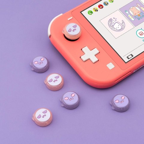 NAKŁADKI NA PRZYCISKI NINTENDO SWITCH LITE OLED SILIKONOWE RÓŻ FIOLET 4SZT