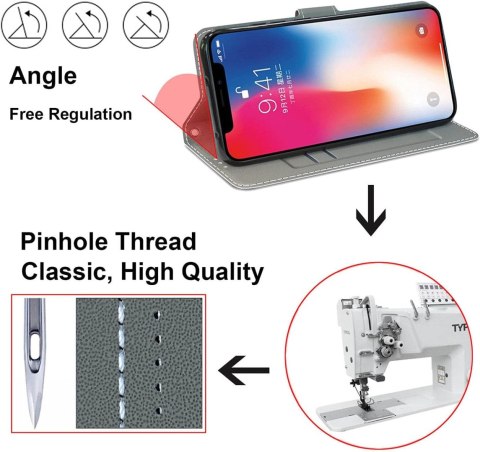 ZAMYKANE ETUI Z KLAPKĄ DO GOOGLE PIXEL 7 GRANATOWY MOTYL GQML3 GVU6C