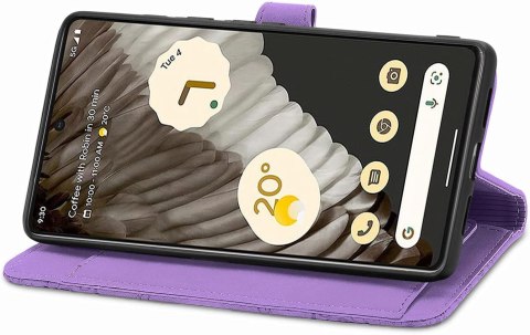 ZAMYKANE ETUI Z KLAPKĄ GOOGLE PIXEL 7 PRO FIOLETOWY CASE ZAMEK GE2AE GP4BC