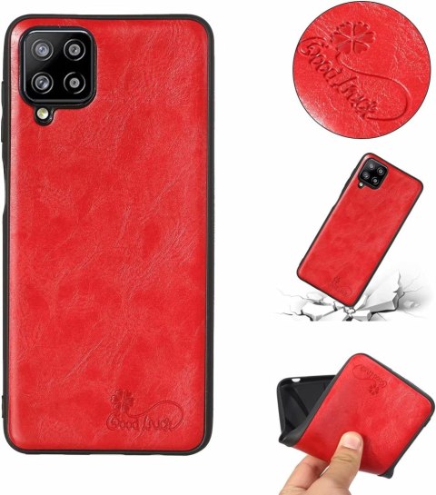 1X SZKŁO + ETUI POKROWIEC DO SAMSUNG GALAXY A42 5G CZERWONY CASE MOCNY