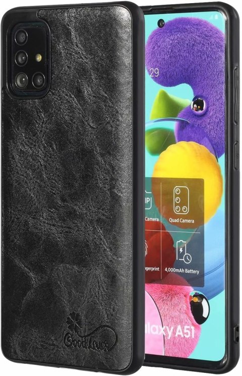 1X SZKŁO + ETUI POKROWIEC DO SAMSUNG GALAXY A51 5G CZARNE PLECKI MOCNY CASE