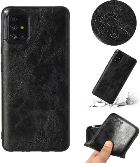 1X SZKŁO + ETUI POKROWIEC DO SAMSUNG GALAXY A51 5G CZARNE PLECKI MOCNY CASE