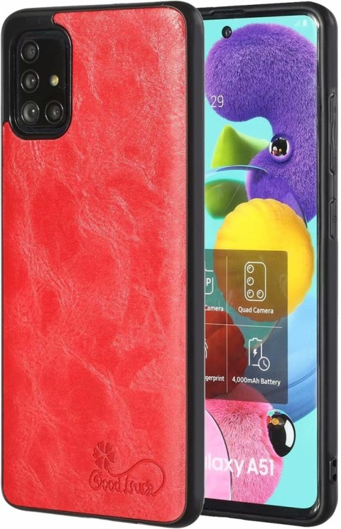 1X SZKŁO + ETUI POKROWIEC DO SAMSUNG GALAXY A51 5G CZERWONE PLECKI CASE