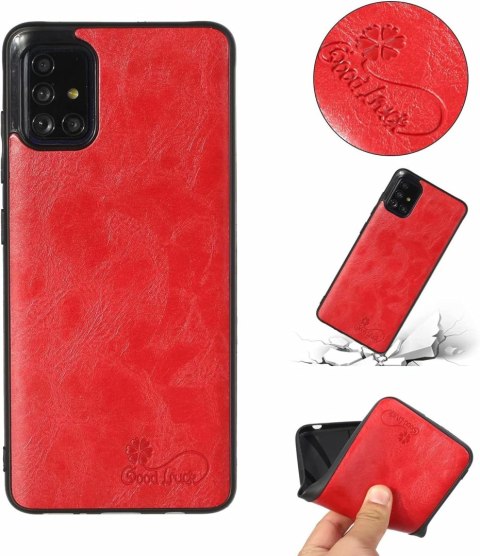 1X SZKŁO + ETUI POKROWIEC DO SAMSUNG GALAXY A51 5G CZERWONE PLECKI CASE