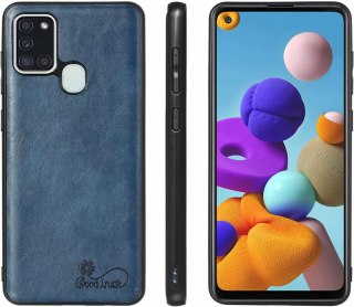 1x SZKŁO HARTOWANE ETUI SAMSUNG GALAXY A21S SKÓRZANA GRANATOWA OBUDOWA