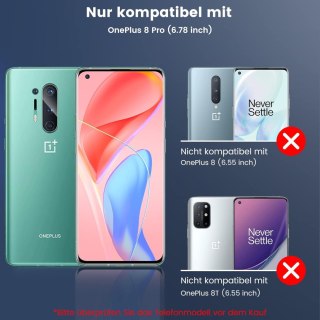 2x SZKŁO HARTOWANE ONEPLUS 8 PRO 6.78" Z CZARNĄ RAMKĄ +2x OCHRONA APARATU