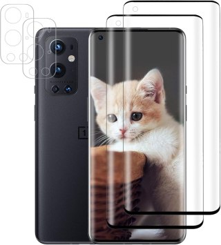 2x SZKŁO HARTOWANE ONEPLUS 9 PRO ZAOKRĄGLONE BOKI +2x OCHRONA APARATU