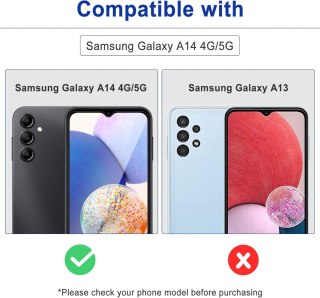 2x SZKŁO HARTOWANE SAMSUNG GALAXY A14 4G/5G 6.6" CZARNA RAMKA SM-A145F