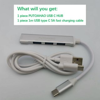 ADAPTER ROZDZIELACZ KONWERTER HUB USB C NA 4 PORTY USB