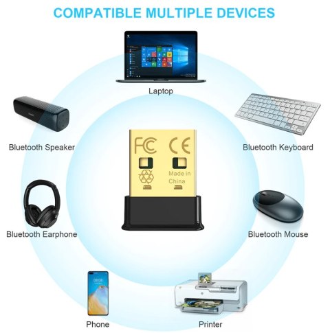 ADAPTER USB BLUETOOTH BT502 1MII CZARNO-ZŁOTY +EDR WINDOWS