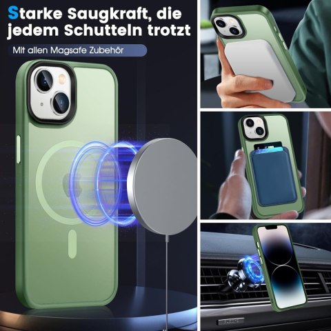 ETUI APPLE IPHONE 14 SILIKONOWE ZIELONE PÓŁPRZEZROCZYSTE PLECKI +MAGSAFE ETUI APPLE IPHONE 14 SILIKONOWE ZIELONE PÓŁPRZEZROCZYSTE PLECKI +MAGSAFE