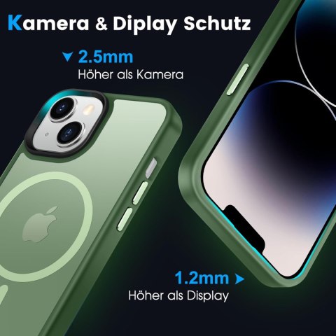 ETUI APPLE IPHONE 14 SILIKONOWE ZIELONE PÓŁPRZEZROCZYSTE PLECKI +MAGSAFE ETUI APPLE IPHONE 14 SILIKONOWE ZIELONE PÓŁPRZEZROCZYSTE PLECKI +MAGSAFE
