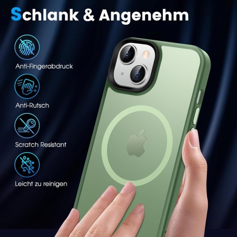 ETUI APPLE IPHONE 14 SILIKONOWE ZIELONE PÓŁPRZEZROCZYSTE PLECKI +MAGSAFE ETUI APPLE IPHONE 14 SILIKONOWE ZIELONE PÓŁPRZEZROCZYSTE PLECKI +MAGSAFE