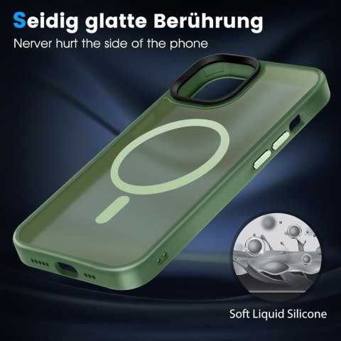 ETUI APPLE IPHONE 14 SILIKONOWE ZIELONE PÓŁPRZEZROCZYSTE PLECKI +MAGSAFE ETUI APPLE IPHONE 14 SILIKONOWE ZIELONE PÓŁPRZEZROCZYSTE PLECKI +MAGSAFE