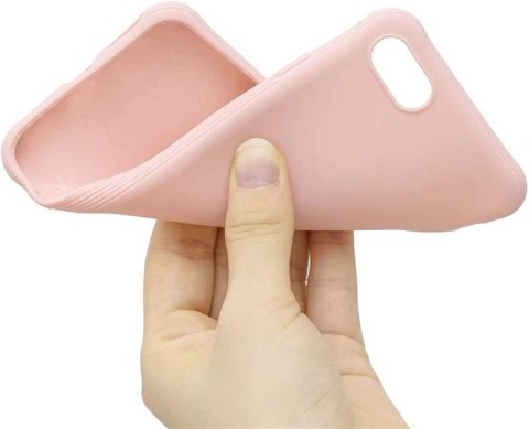 ETUI APPLE IPHONE 7/IPHONE 8 CASE SILIKONOWY PUDROWY RÓŹ MATOWY ULTRA CIENKI