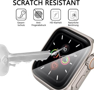 ETUI OCHRONNE DO APPLE WATCH SERIES 8/ 7 41mm SREBRNA RAMKA SOLIDNA OCHRONA