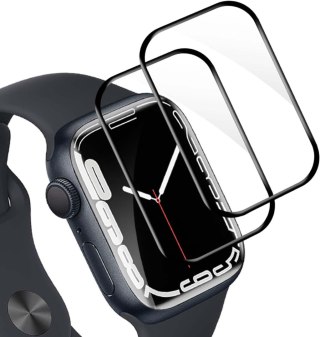 ETUI OCHRONNE NA ZEGAREK APPLE WATCH SERIES 7/8/9 41mm CZARNE RAMKI 2 SZTUK