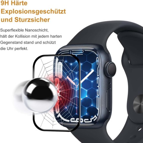 ETUI OCHRONNE NA ZEGAREK APPLE WATCH SERIES 7/8/9 41mm CZARNE RAMKI 2 SZTUK