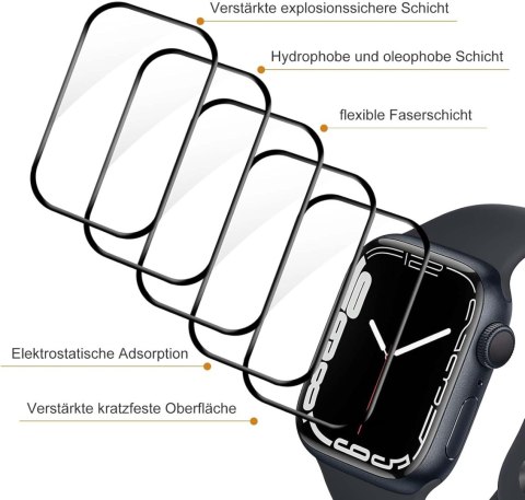 ETUI OCHRONNE NA ZEGAREK APPLE WATCH SERIES 7/8/9 41mm CZARNE RAMKI 2 SZTUK