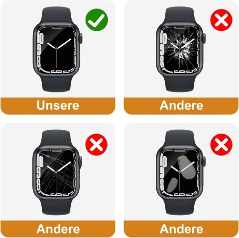 ETUI OCHRONNE NA ZEGAREK APPLE WATCH SERIES 7/8/9 41mm CZARNE RAMKI 2 SZTUK