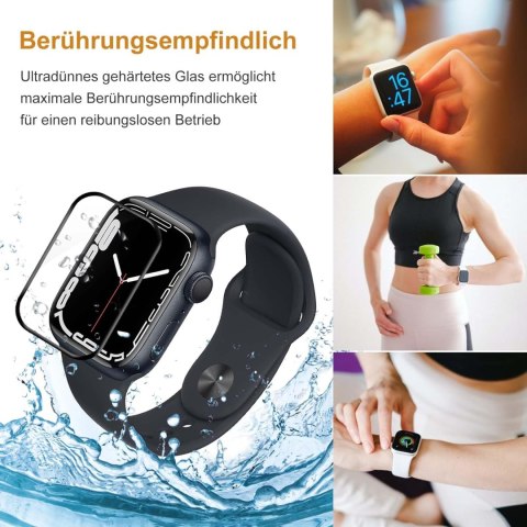 ETUI OCHRONNE NA ZEGAREK APPLE WATCH SERIES 7/8/9 41mm CZARNE RAMKI 2 SZTUK