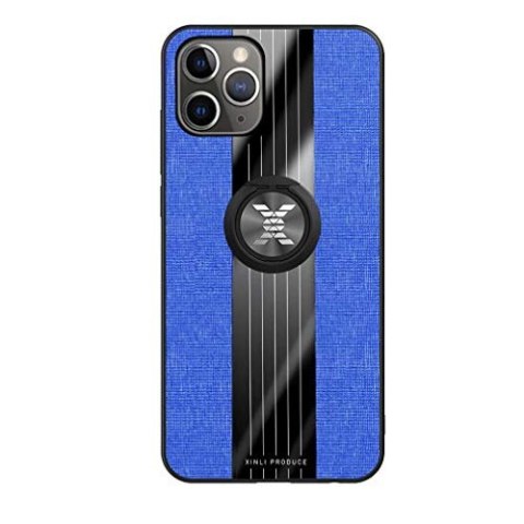 ETUI POKROWIEC APPLE IPHONE 11 PRO SOLIDNE NIEBIESKIE CZARNE PLECKI A2160