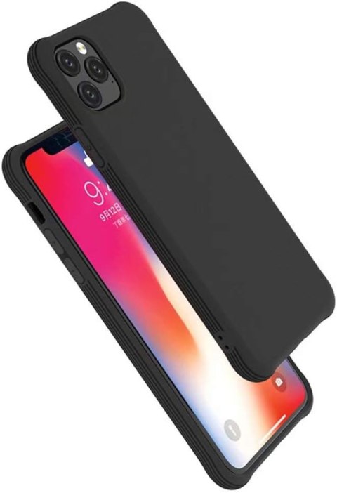 ETUI POKROWIEC APPLE IPHONE 11 PRO SOLIDNE SILIKONOWE CZARNE PLECKI A2160