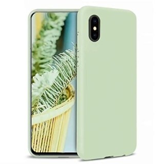 ETUI POKROWIEC APPLE IPHONE X/XS ZIELONE SILIKONOWE PLECKI +SZKŁO HARTOWANE