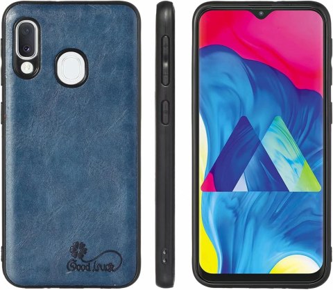 ETUI SAMSUNG GALAXY A20E SKÓRZANA GRANATOWA OBUDOWA MOCNA WYTRZYMAŁA