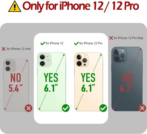 PRZEZROCZYSTE TWARDE ETUI APPLE IPHONE 12/12 PRO + SZKŁO HARTOWANE