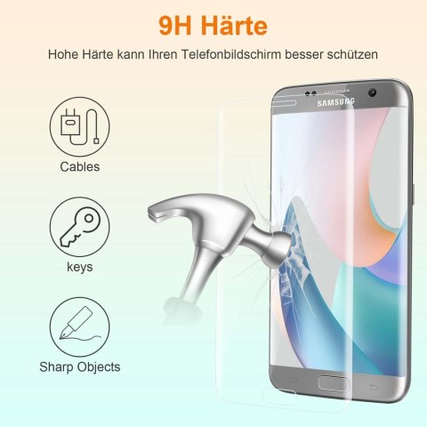 SZKŁO HARTOWANE DO SAMSUNG GALAXY S7 EDGE WYTRZYMAŁE SOLIDNE 2 SZTUKI