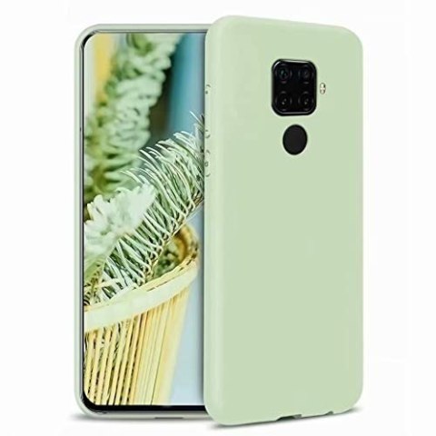 ZESTAW ETUI HUAWEI MATE 30 LITE ZIELONE SILIKONOWE +1x SZKŁO HARTOWANE