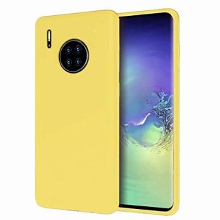 ZESTAW ETUI HUAWEI MATE 30 ZÓŁTE SILIKONOWE PLECKI +1x SZKŁO HARTOWANE