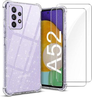 ZESTAW ETUI SAMSUNG GALAXY A52 4G/A52 5G/A52s 5G SILIKONOWE +2x SZKŁO