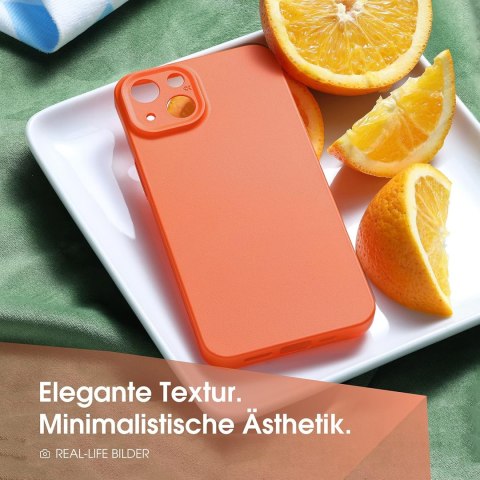 1X SZKŁO HARTOWANE ETUI DO APPLE IPHONE 13 6.1 POMARAŃCZOWY SLIM CASE