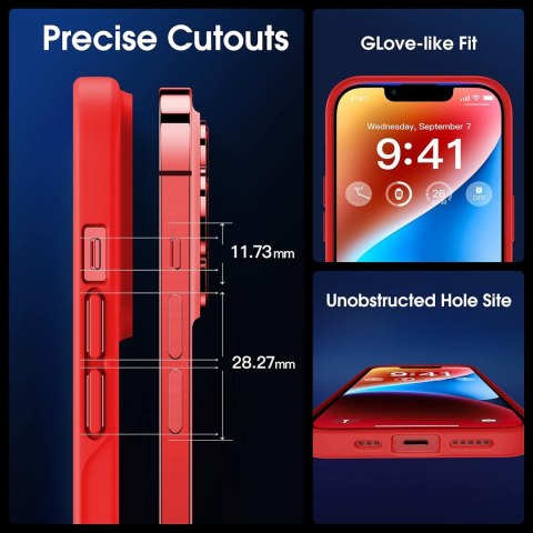 1X SZKŁO HARTOWANE ETUI DO APPLE IPHONE 13 6.1 POMARAŃCZOWY SLIM CASE