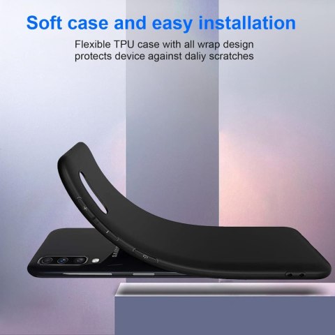 CZARNE ETUI SILIKON SAMSUNG GALAXY A50/A50S ELASTYCZNY CIENKI CASE SMA505FN