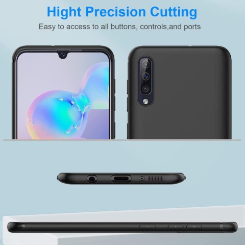 CZARNE ETUI SILIKON SAMSUNG GALAXY A50/A50S ELASTYCZNY CIENKI CASE SMA505FN