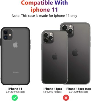 ETUI APPLE IPHONE 11 SILIKONOWE CZARNE PÓŁTRANSPARENTNE CIENKIE A2111