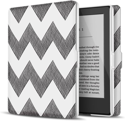 ETUI CZYTNIK KSIĄŻEK KINDLE PAPERWHITE 11-GEN 6" 2022 CZARNY BIAŁY ZYGZAK