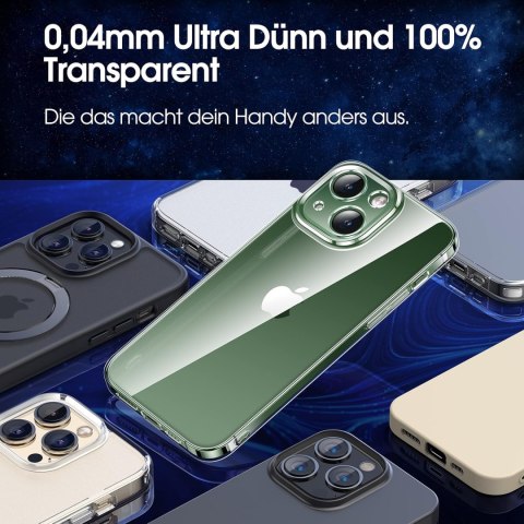 ETUI DO APPLE IPHONE 13 6.1" BEZBARWNE PRZEZROCZYSTE PLECKI +PODSTAWKA