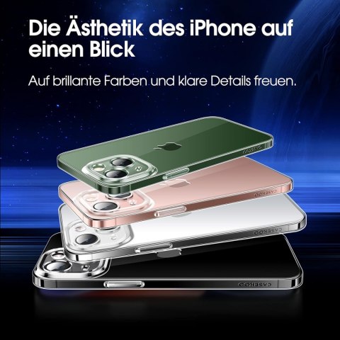 ETUI DO APPLE IPHONE 13 6.1" BEZBARWNE PRZEZROCZYSTE PLECKI +PODSTAWKA