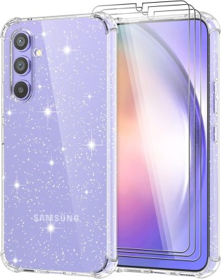 ETUI DO SAMSUNG GALAXY A54 5G SILIKONOWE BŁYSZCZĄCE + 3x SZKŁO HARTOWANE