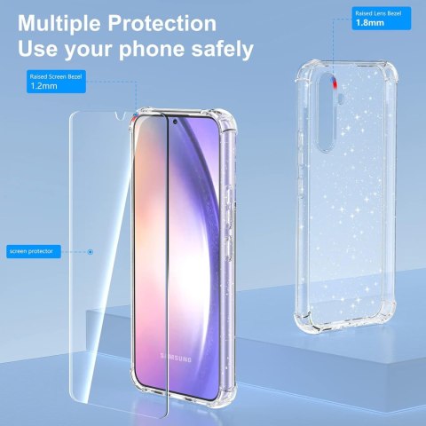 ETUI DO SAMSUNG GALAXY A54 5G SILIKONOWE BŁYSZCZĄCE + 3x SZKŁO HARTOWANE