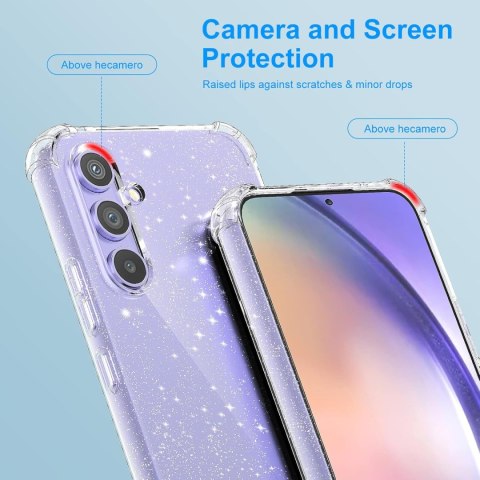 ETUI DO SAMSUNG GALAXY A54 5G SILIKONOWE BŁYSZCZĄCE + 3x SZKŁO HARTOWANE