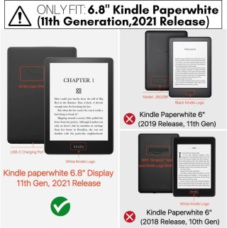 ETUI NA CZYTNIK KSIĄŻEK KINDLE PAPERWHITE V 2021 6.8" MORO WOJSKOWY