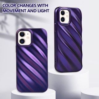 ETUI POKROWIEC DO APPLE IPHONE 11 SILIKONOWE FIOLETOWE OMBRE 3D WYTRZYMAŁE