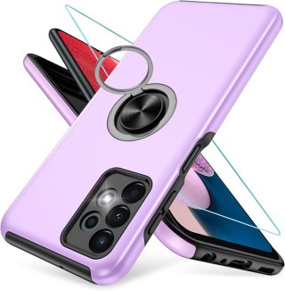 ETUI POKROWIEC DO SAMSUNG GALAXY A13 4G FIOLETOWY Z PIERŚCIENIEM SOLIDNY