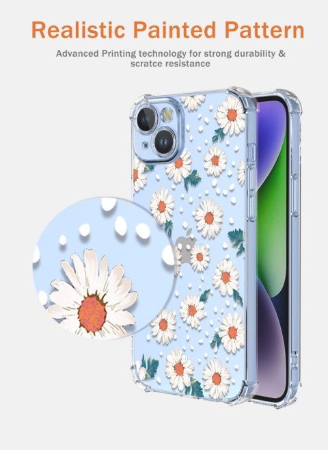 ETUI SILIKONOWE HUAWEI HONOR X8 PRZEZROCZYSTE W KWIATY STOKROTKI